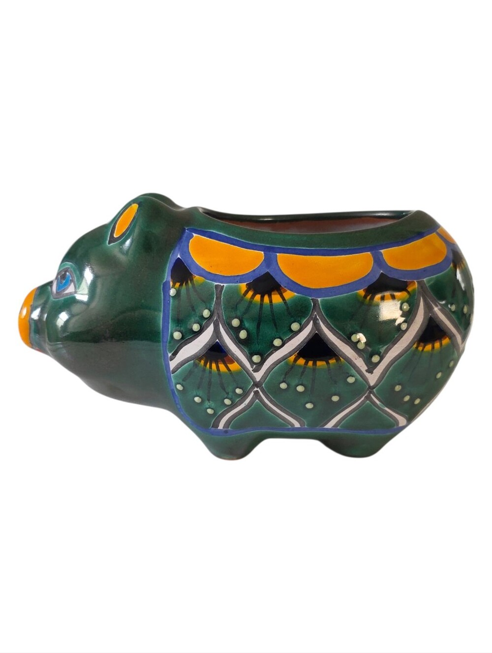 Mexican Pottery Pig Planter NWT